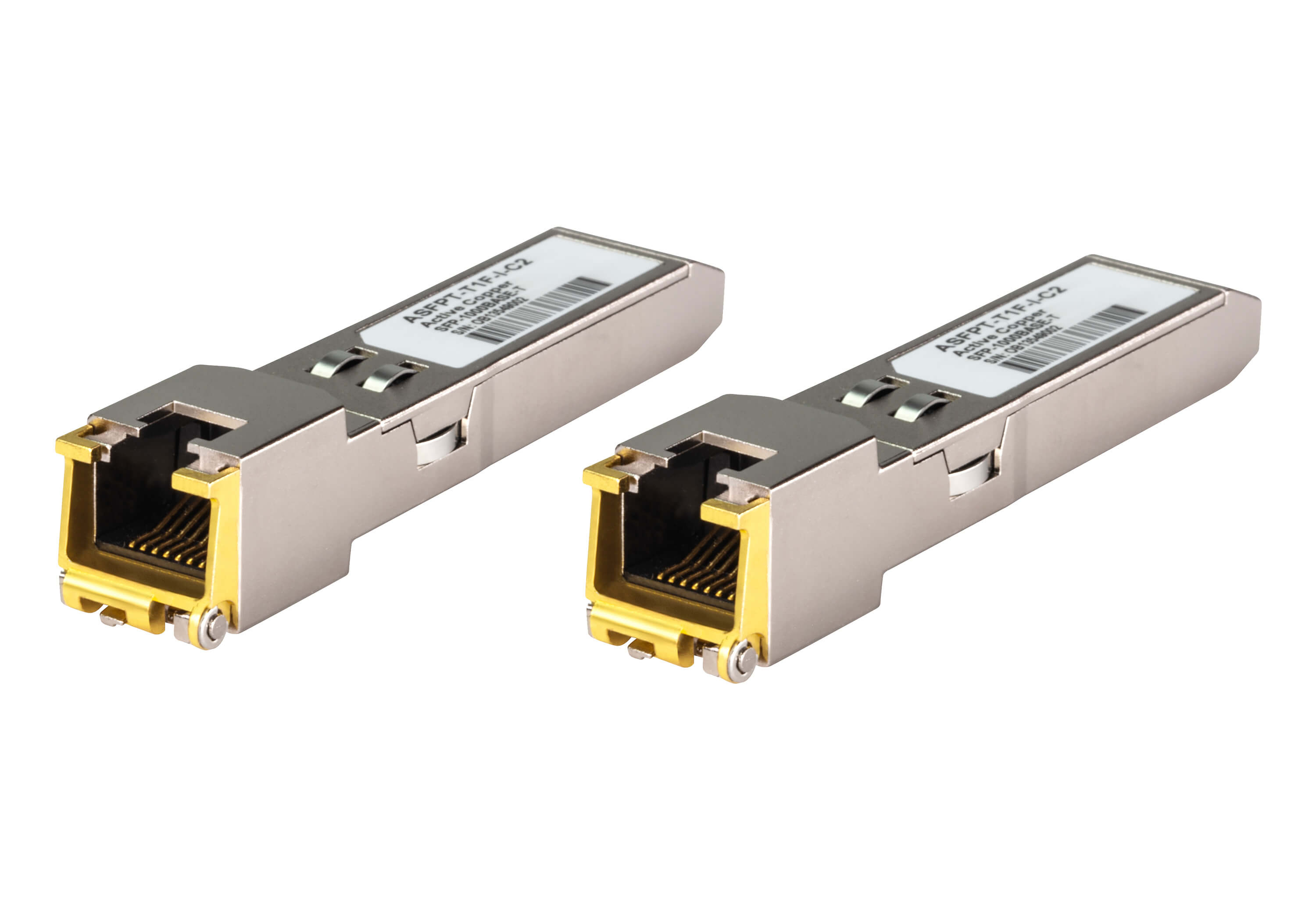 ATEN - SFP (mini-GBIC) transceiver module - 1GbE - over CAT 5e/6/6a - 1000Base-T, 100Base-TX, 10Base-T - RJ-45 - up to 100 m (pack of 2)