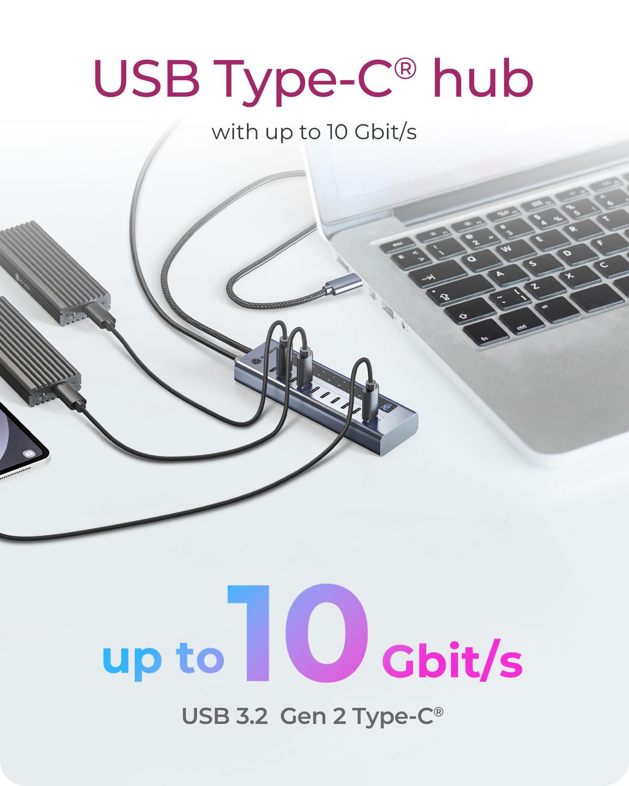 ICY BOX 10 ports USB Type-C Gen 2 Hub – image 2