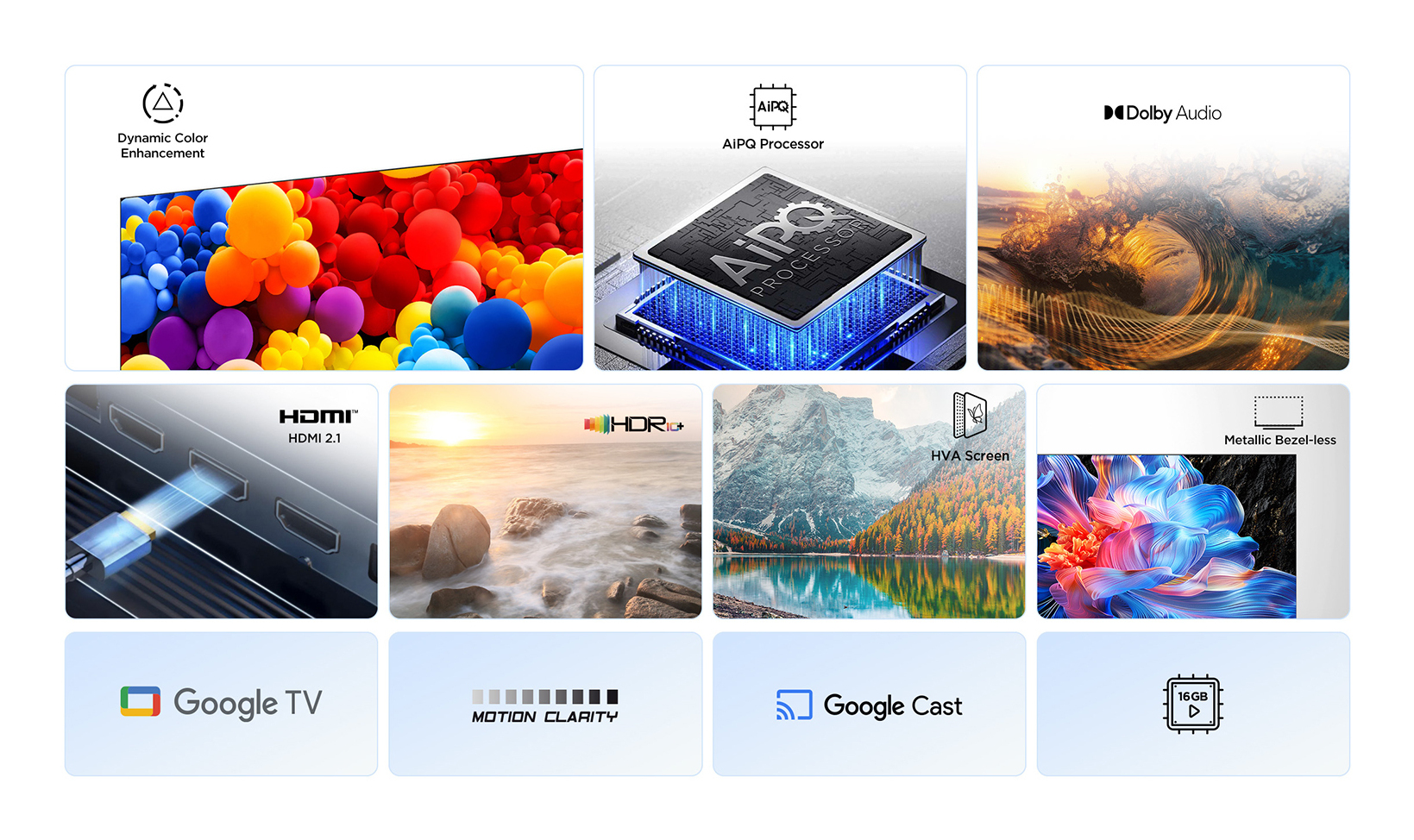 TCL 43P6K TV LED 43 (109 cm) 4K UHD 3840x2160 HDR10 Google TV 3xHDMI 2.1 WiFi — photo 6