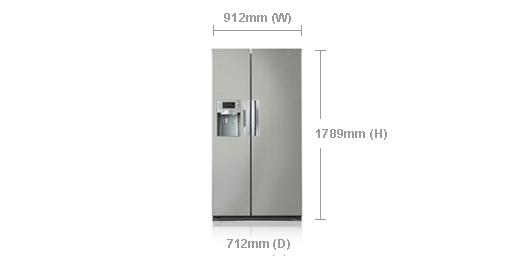 Samsung RSH7UNPN side-by-side refrigerator Freestanding Platinum, Stainless steel – image 3