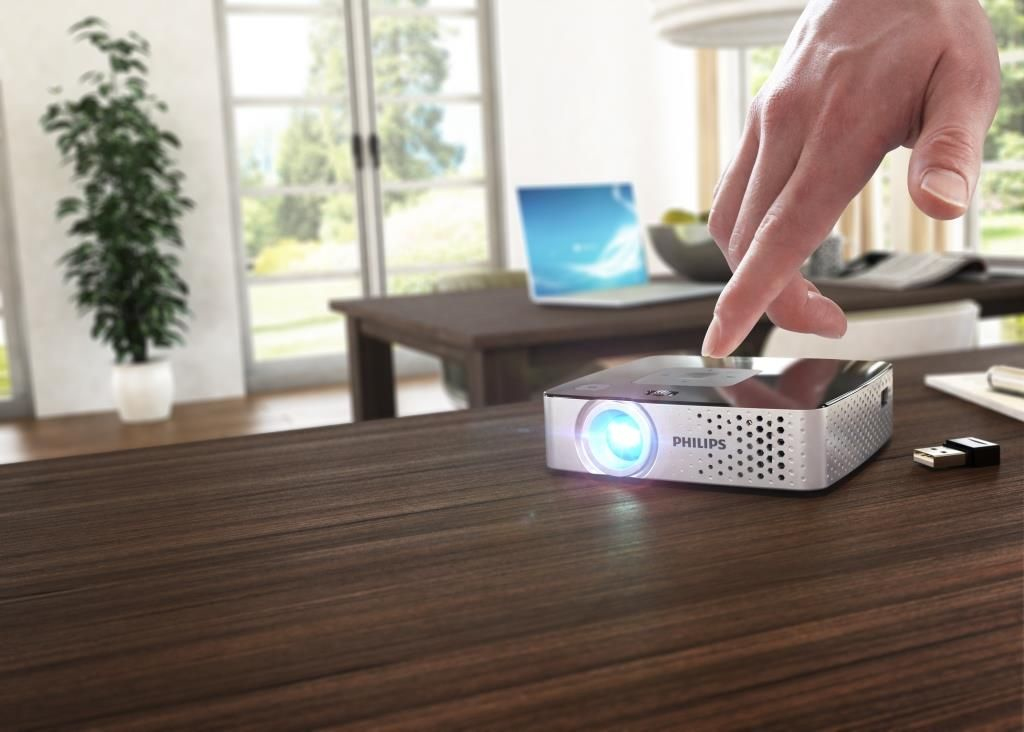 Philips PPX3417W data projector Portable projector 170 ANSI lumens DLP WVGA (854x480) Black, Metallic – image 3