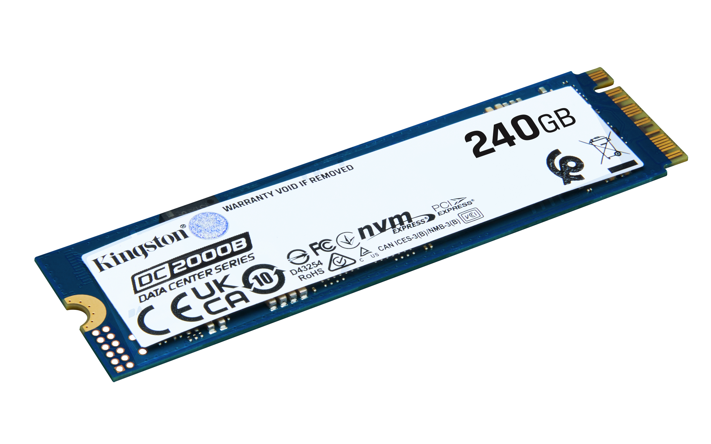 Kingston Technology 240G DC2000B PCIe 4.0 M.2 2280 Enterprise SSD (Senza dissipatore)