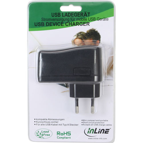 InLine 31500I mobile device charger Mobile phone, MP3, MP4 Black USB Indoor – image 2