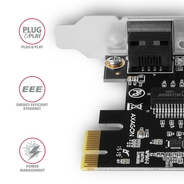 Axagon PCEE-GRH network card Internal Ethernet 1000 Mbit/s – image 4