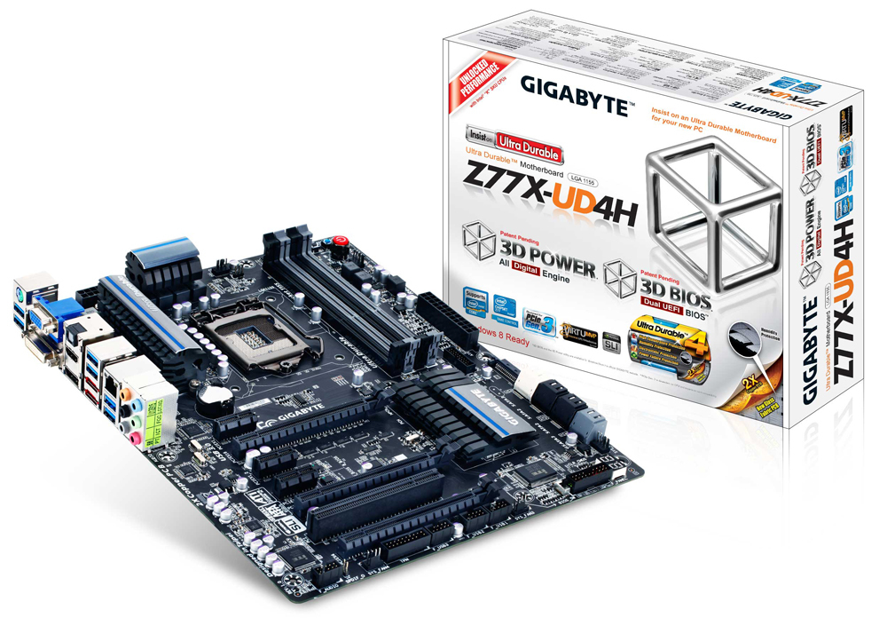 GIGABYTE GA-Z77X-UD4H motherboard Intel® Z77 Express LGA 1155 (Socket H2) ATX