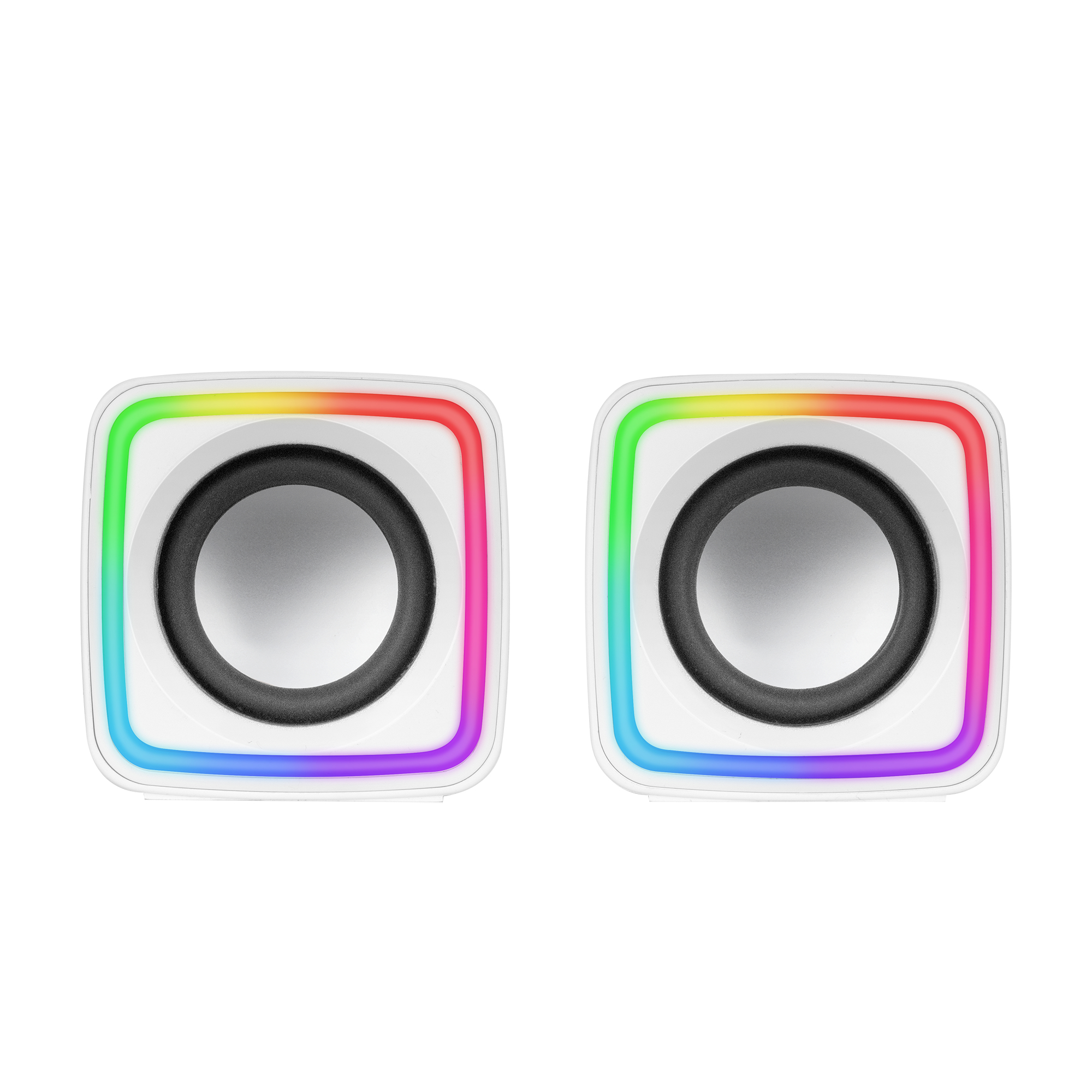 Mars Gaming MSCUBEW White Compact RGB Gaming Speakers – image 2