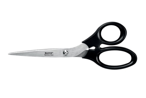 Leitz 54250095 forbici da cancelleria Forbici da ufficio Taglio a zig zag Nero Acciaio inox