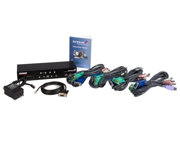 StarTech.com 4-Port USB KVM Switch Audio & Ethernet Hub – image 4