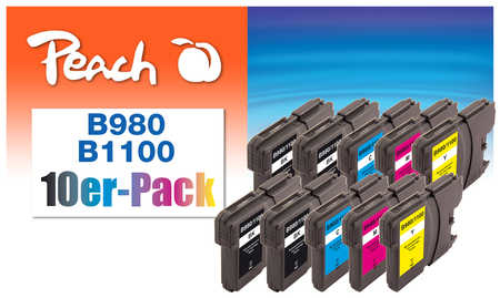 Peach 319981 ink cartridge 10 pc(s) Compatible High (XL) Yield Black, Cyan, Magenta, Yellow