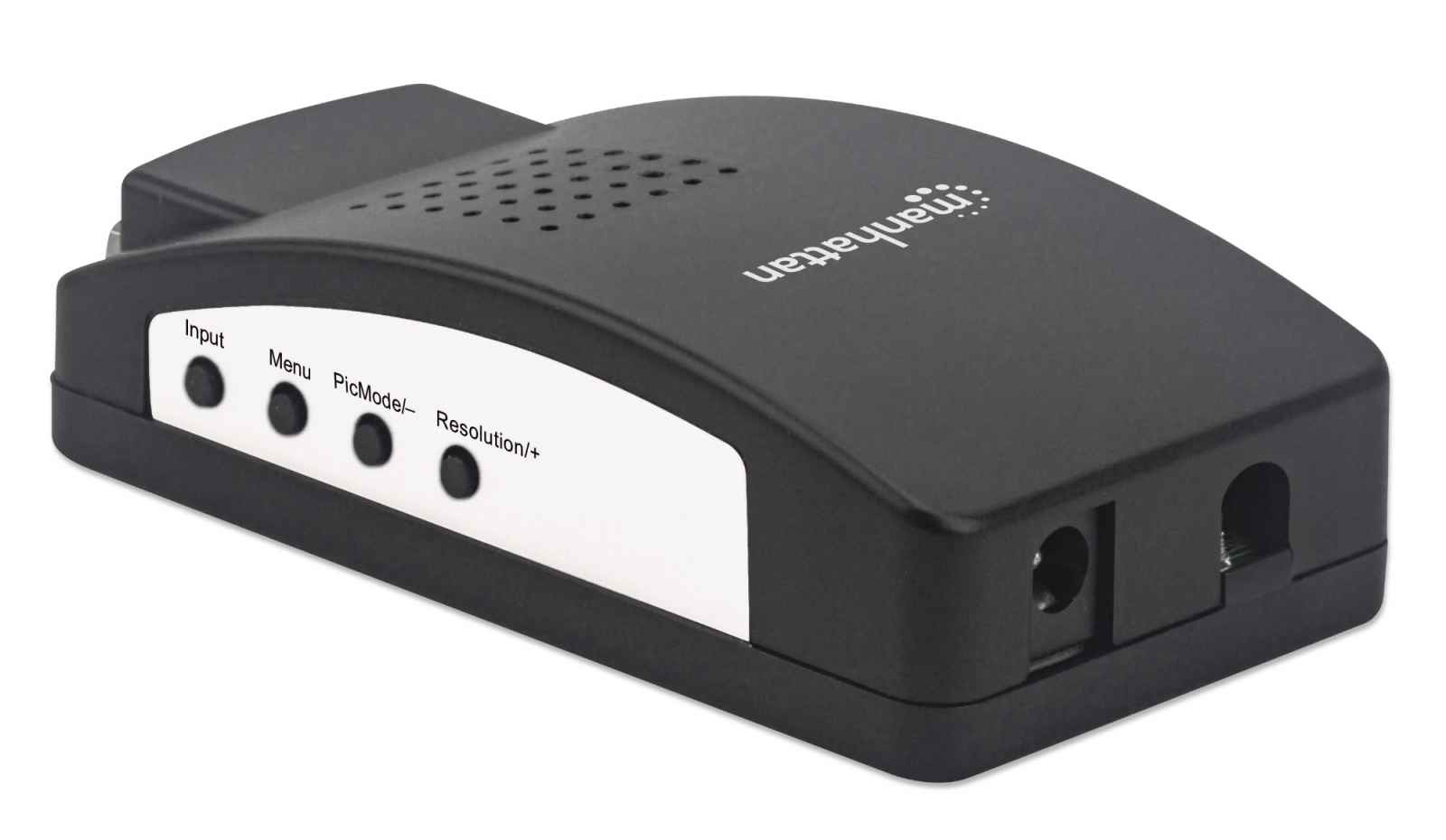 Manhattan MH PC TV Converter, HD15-female/RCA-female and S-Video-female and HD15-female, Silver, Retail Box – image 2