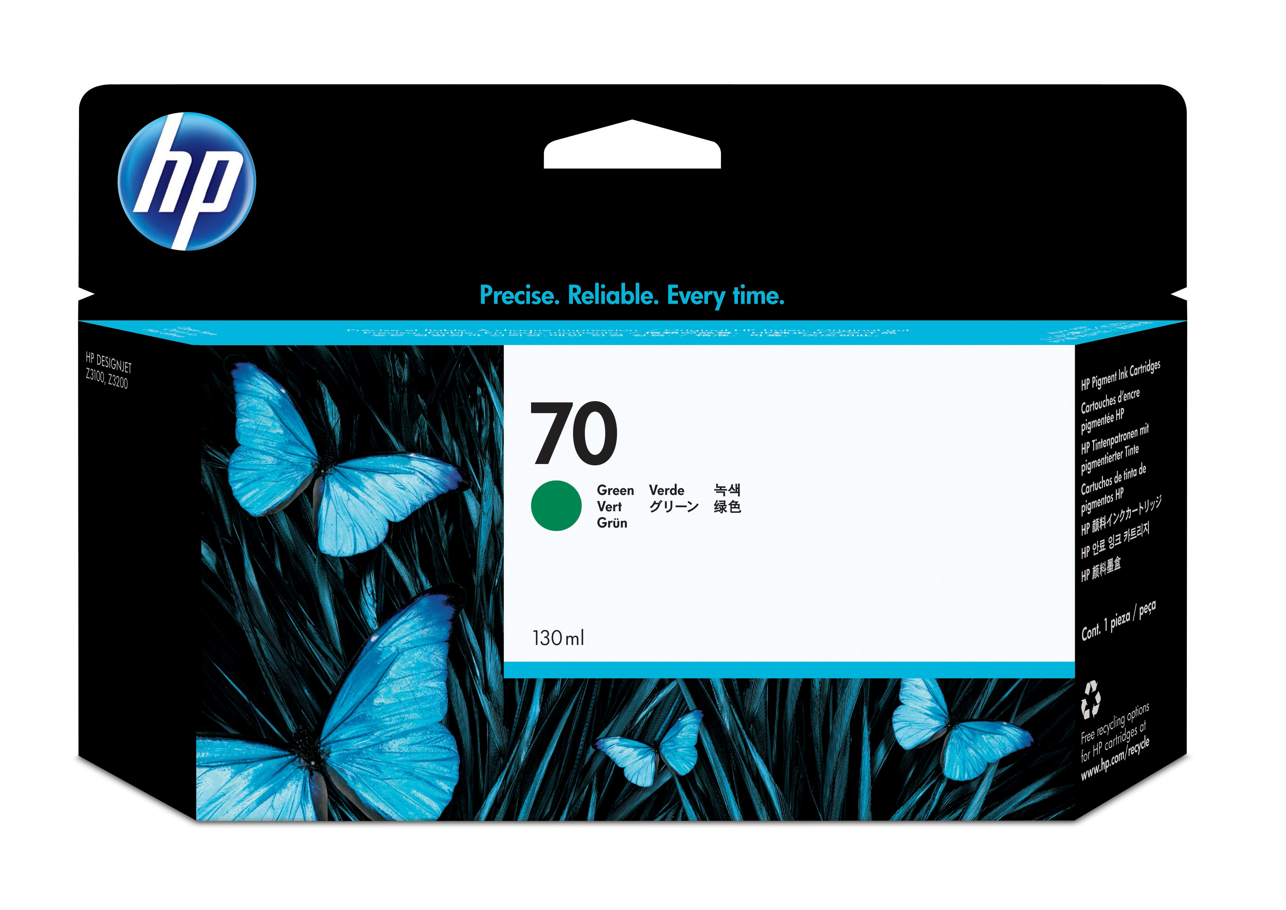 Cartucho De Tinta Hp 70 Verde Original (C9457A) - C9457A