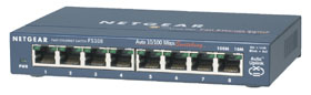 NETGEAR 8 Port Fast Ethernet Network Switch (4 Pack)