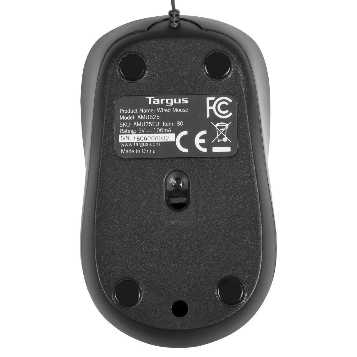 Targus AMU75EU mouse Travel Ambidextrous USB Type-A Blue Trace 1000 DPI – image 3