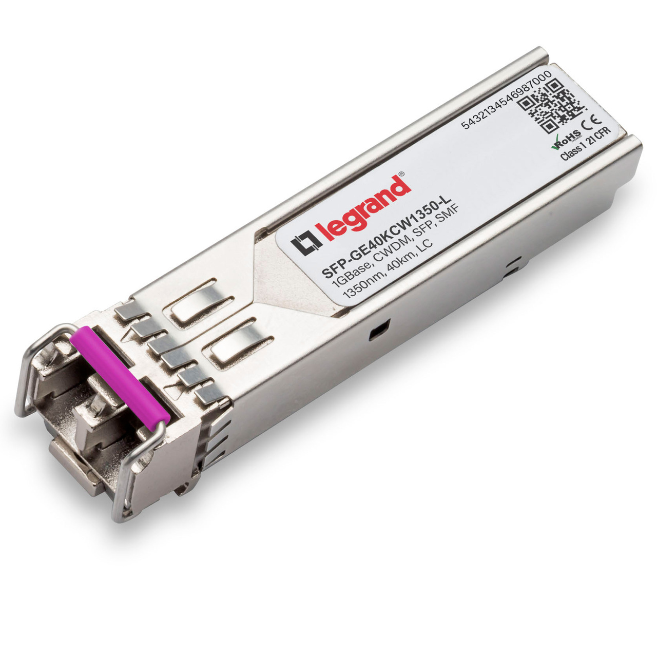 Legrand SFP-GE40KCW1350-L network transceiver module Fiber optic 1000 Mbit/s 1350 nm