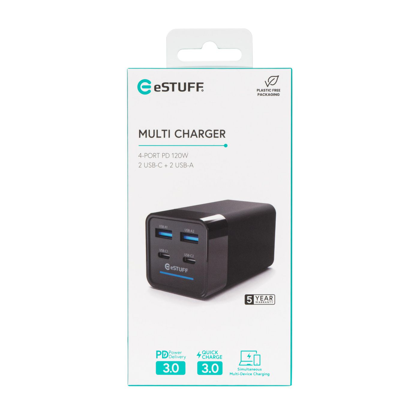 eSTUFF ES635201 mobile device charger Laptop Black AC Fast charging Indoor – image 8