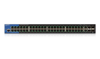 Linksys LGS552P-UK network switch Managed L2/L3 Gigabit Ethernet (10/100/1000) Power over Ethernet (PoE) 1U Black