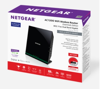 NETGEAR D6100 wireless router Gigabit Ethernet Dual-band (2.4 GHz – image 2