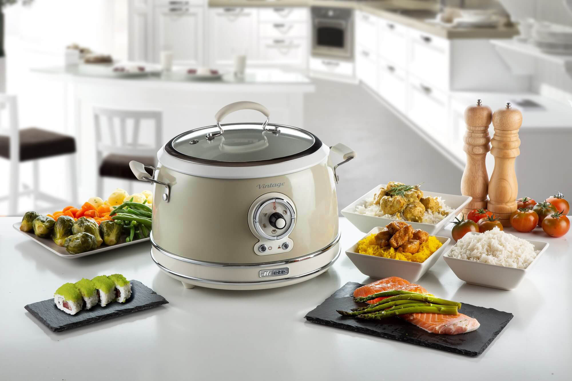 Ariete 2904 Rice Cooker - Electric Rice Cooker with ceramic bowl - Homemade Sushi - Multicooker - Vintage Line – image 3