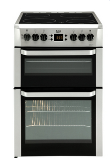 Beko BDVC667S cooker Freestanding cooker Electric Ceramic hob Silver – image 1