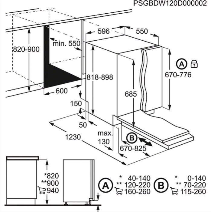 AEG FSE83800P Fully built-in 13 place settings – image 8