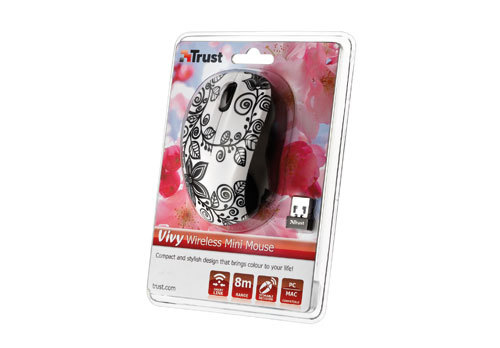 Trust Vivy Wireless Mini Mouse - White Flowers – image 4