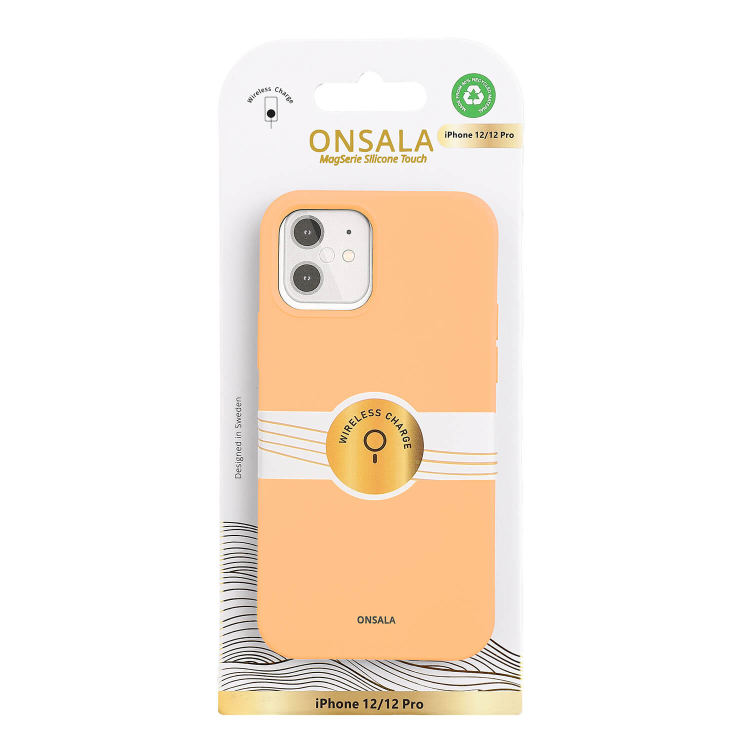 Onsala Phone Case with Silicone Feel Apricotn - iPhone 12/12 Pro – image 2