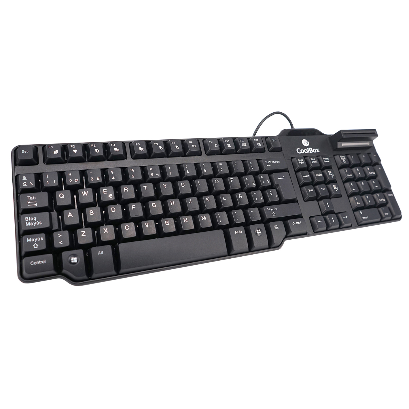 CoolBox COO-TEC02DNI keyboard Office USB QWERTY Spanish Black