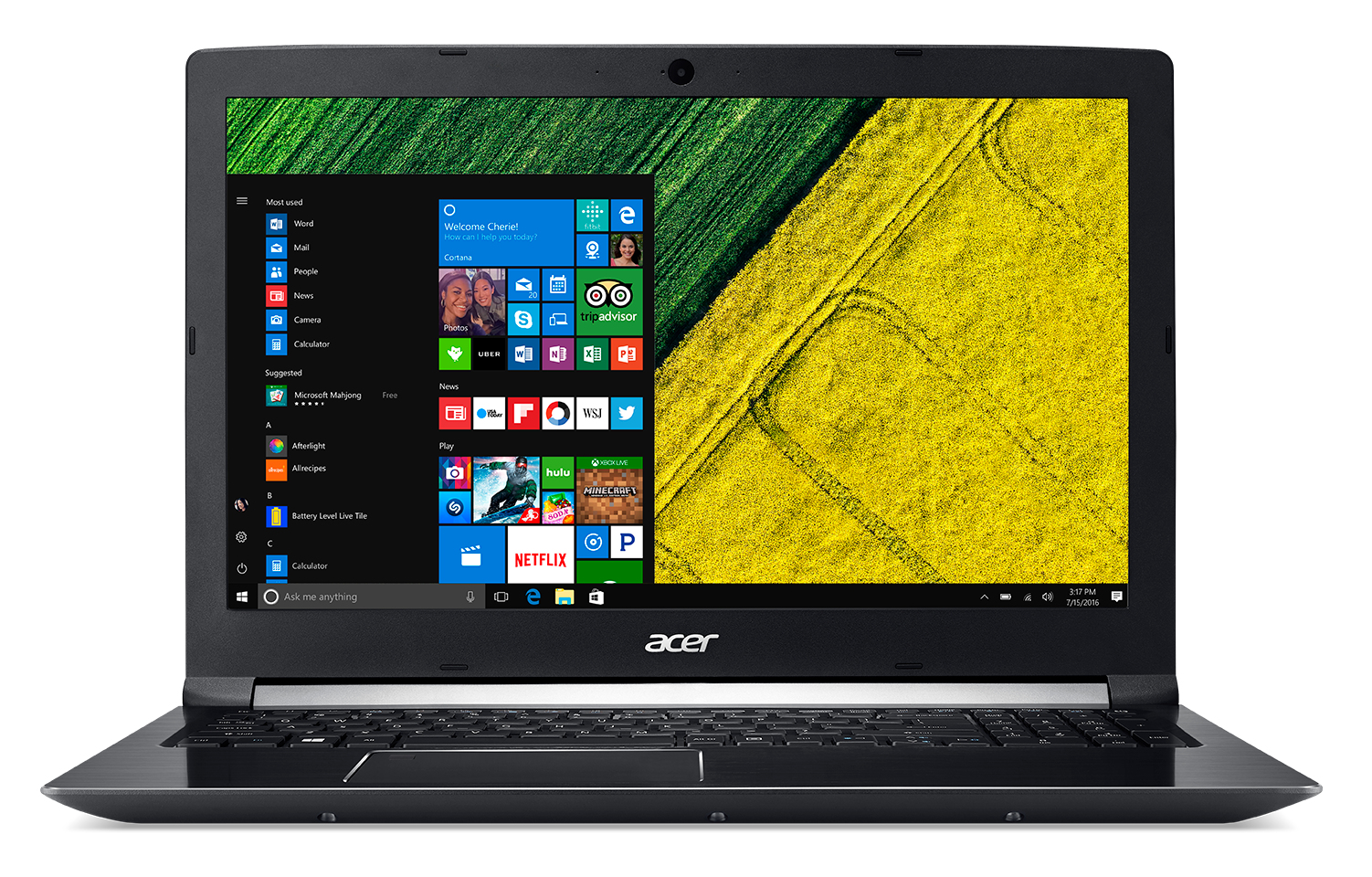 Acer Aspire 7 A715-72G-71B4 Intel® Core™ i7 i7-8750H Laptop – image 1