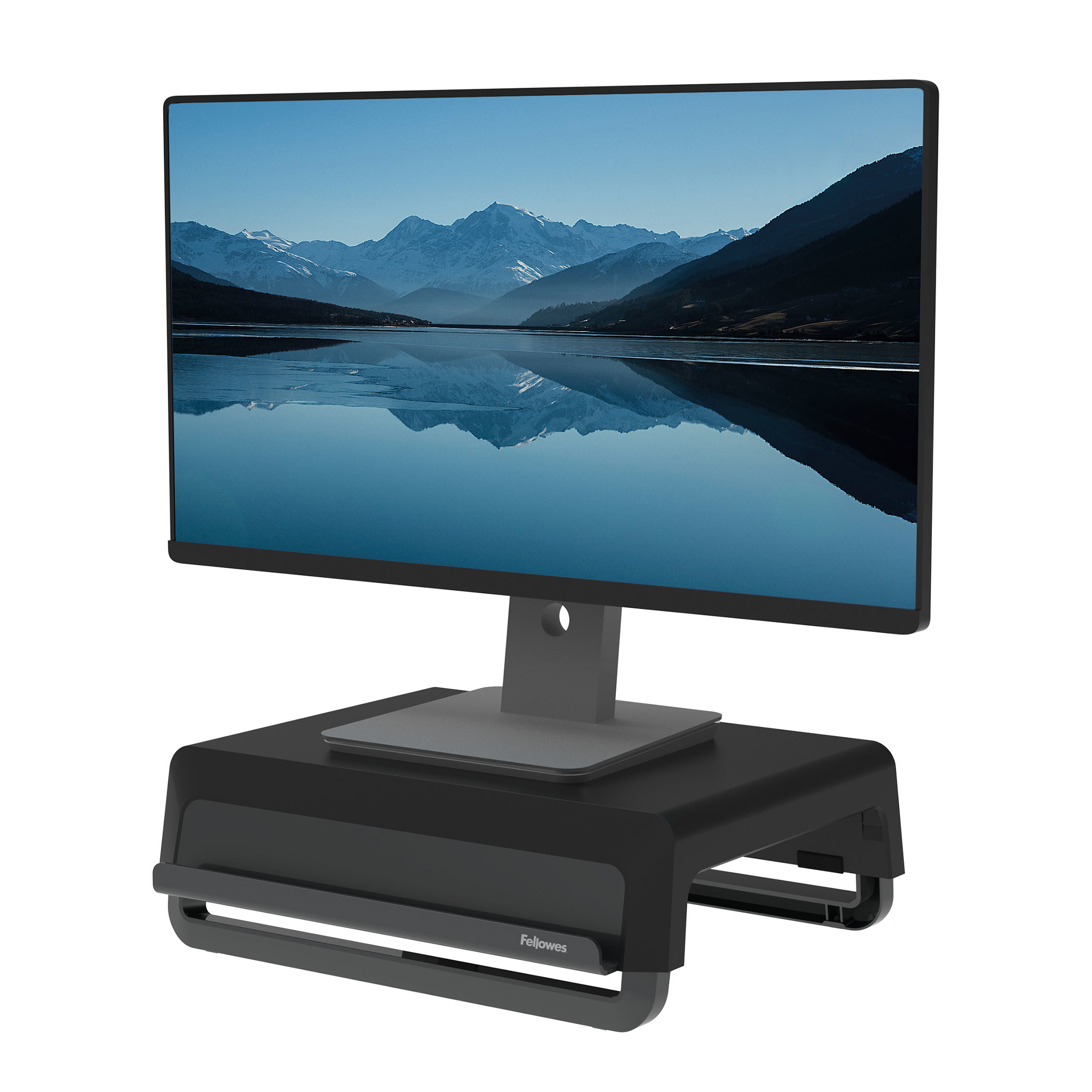 Fellowes Breyta Monitor Stnder tragbar mit Handgriff schwarz Nero Grigio Scrivania