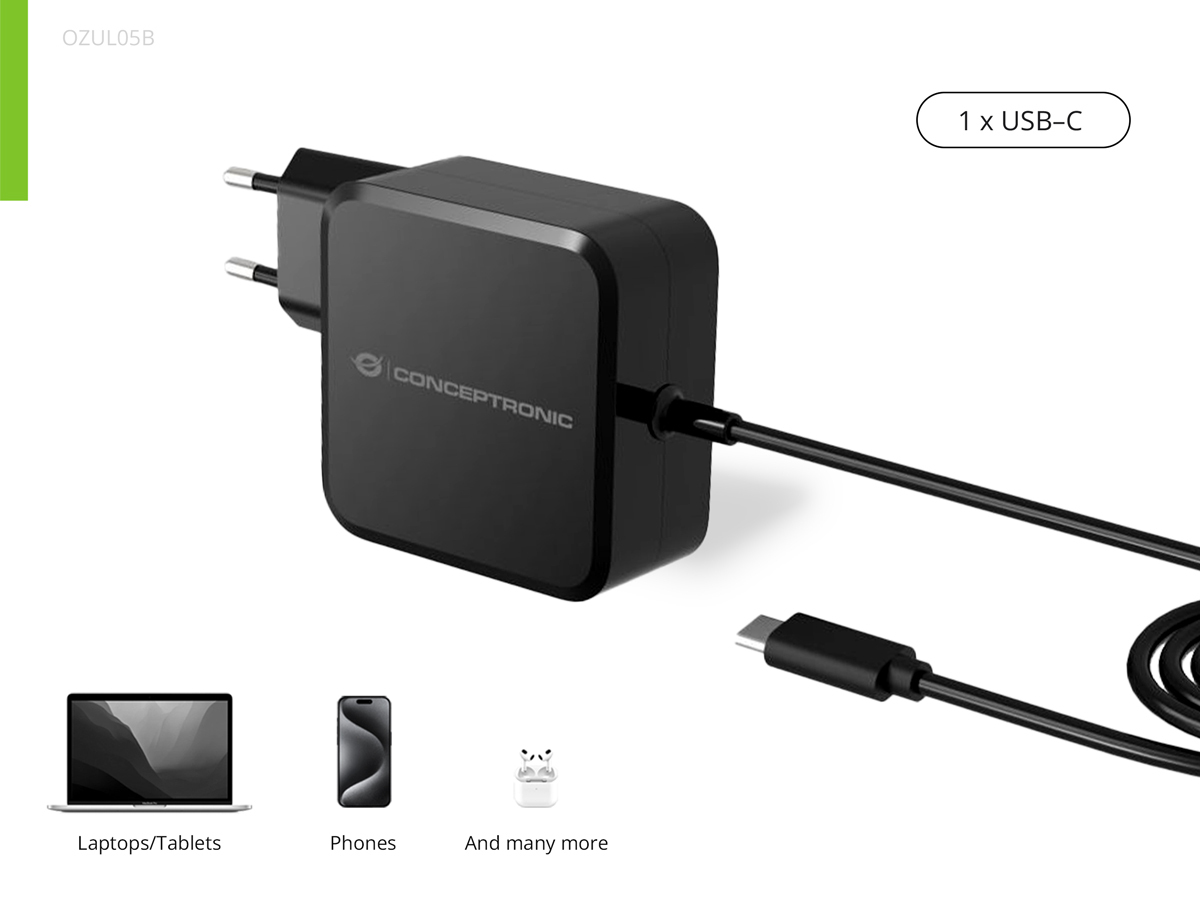 Conceptronic OZUL05BE mobile device charger Universal Black AC Indoor – image 4