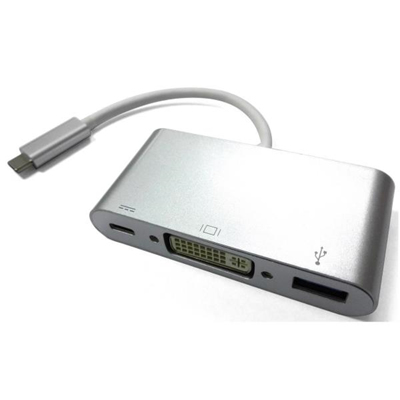 Nilox USB Type-C - DVI-I/USB Type-C/USB 3.0 M/F