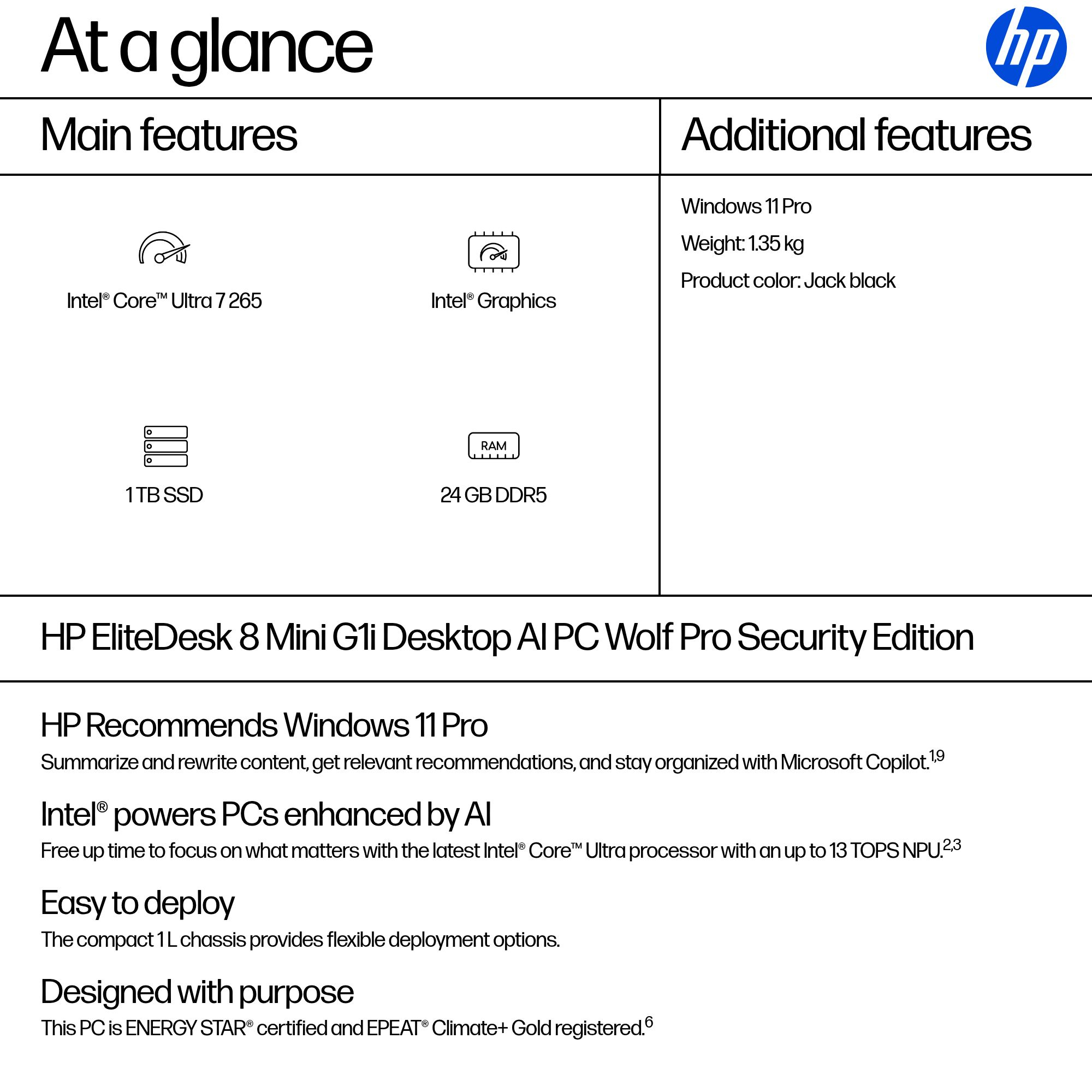 HP EliteDesk 8 Mini G1i AI PC Wolf Pro Security Edition – image 3