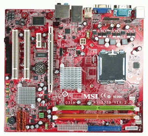 MSI G31M-F motherboard LGA 775 (Socket T) micro ATX – image 2