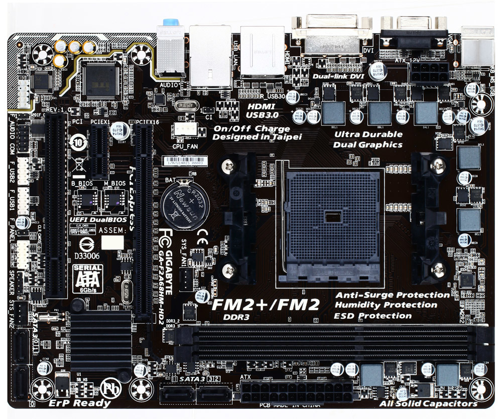 GIGABYTE GA-F2A68HM-HD2 motherboard AMD A68H Socket FM2+ micro ATX – image 4