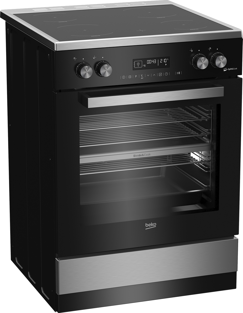 Beko SCC663X 60cm Split&Cook Electric Cooker – image 2