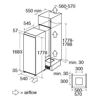 CDA FW822/3 fridge Built-in – image 2