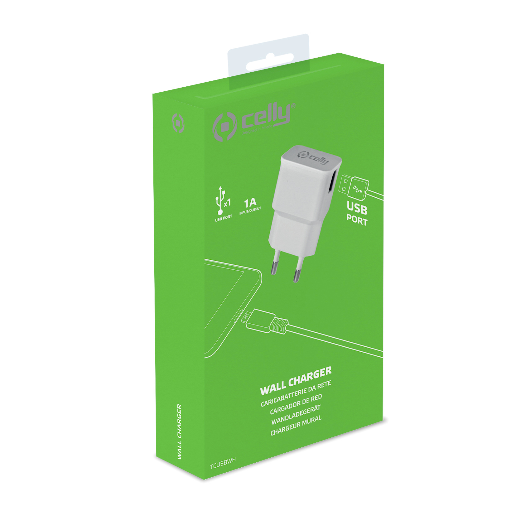 Celly TCUSBWH mobile device charger Universal White AC Indoor – image 3