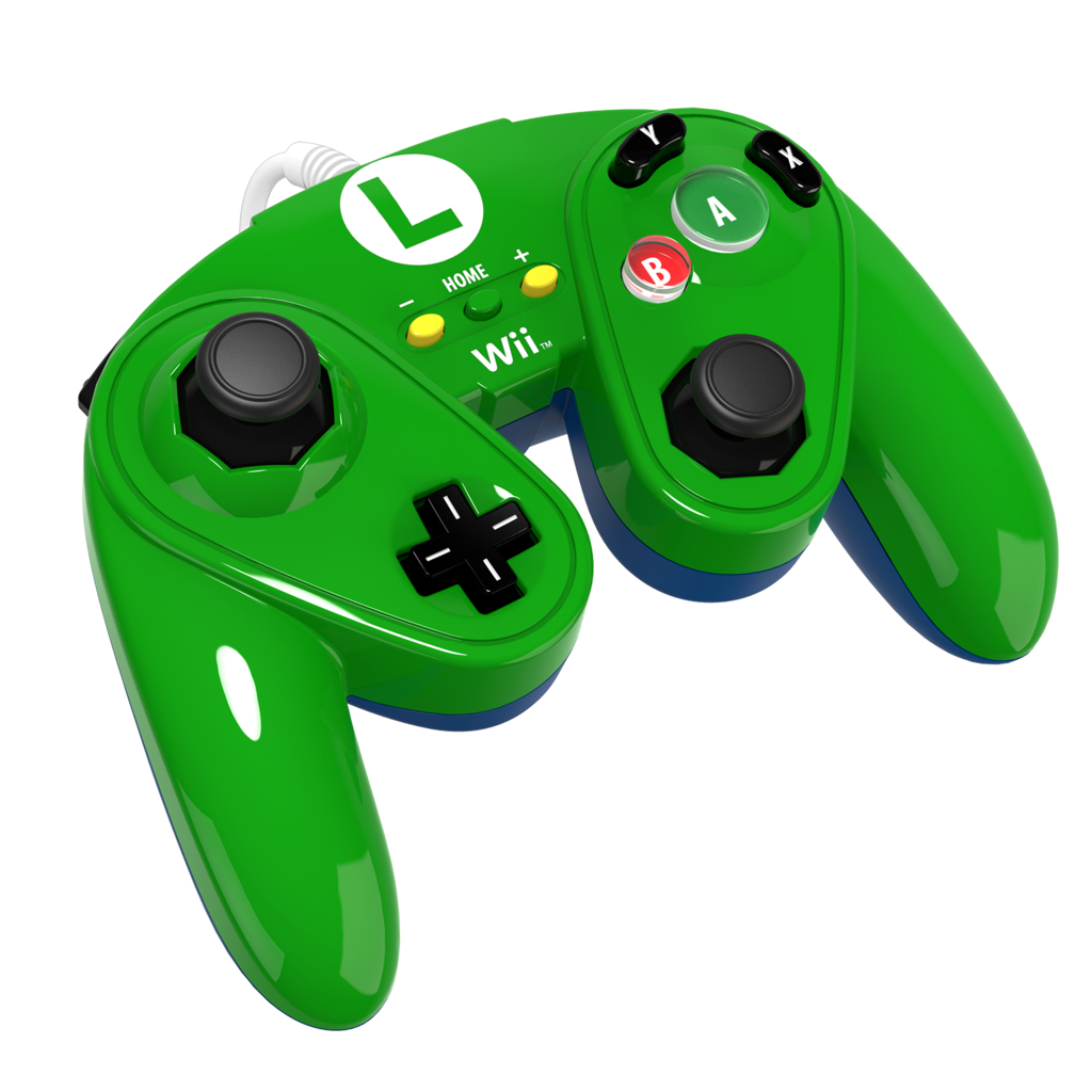 PDP Luigi Blue, Green Gamepad Nintendo Wii U, Wii