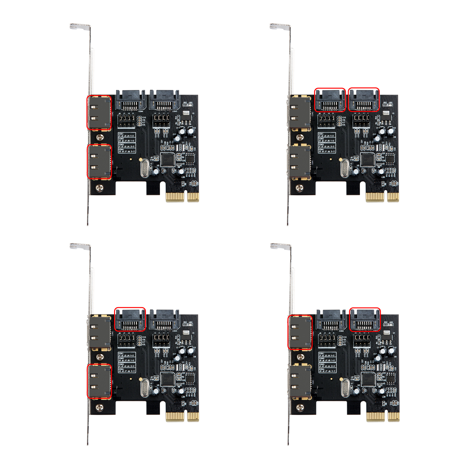 i-tec PCIe SATA III Card 2 Channels 2x eSATA + 2x SATA – image 3