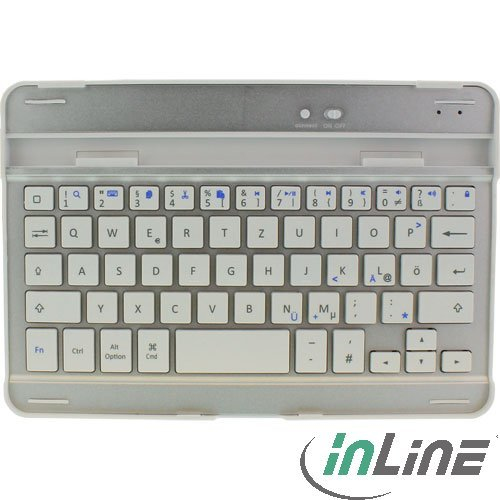 InLine 55371W mobile device keyboard QWERTZ German Bluetooth White – image 3