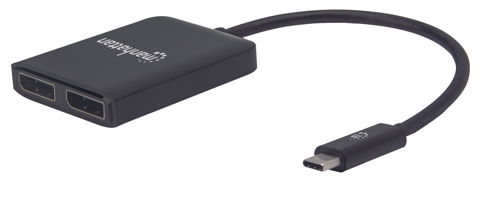 Manhattan USB-C to Dual DisplayPort 1.2 Adapter Cable, 4K@30Hz – image 1