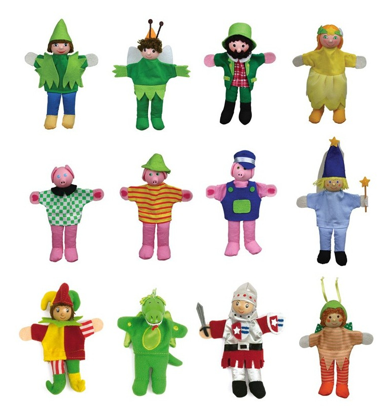 صورة ANDREU Toys مجموعة دمى الأصابع 12 شخصية (ألوان متنوعة، 3+ سنوات)