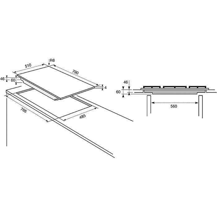 Electrolux PX800UOV Stainless steel Built-in Gas 5 zone(s) – image 2