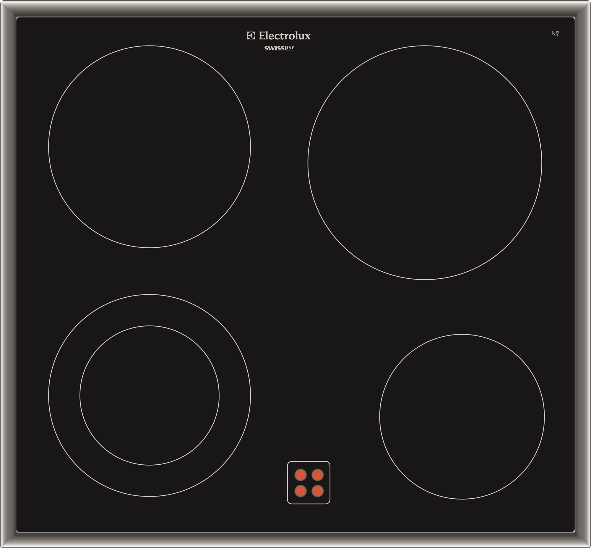 Electrolux GK56PCN Black Built-in Ceramic hob 4 zone(s)