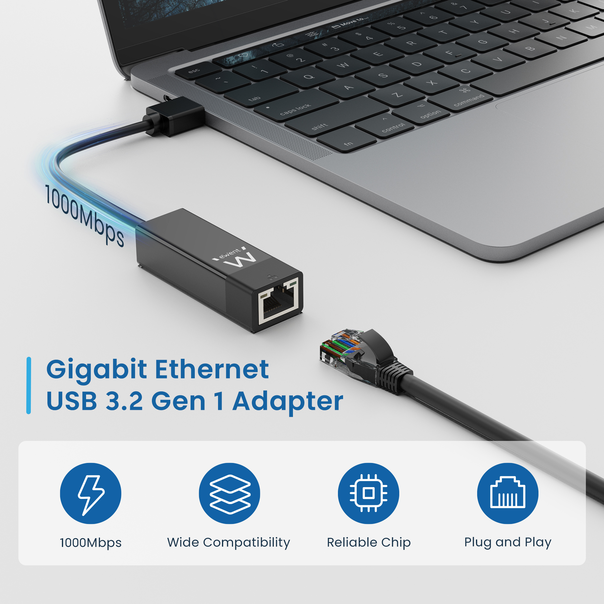 Ewent EW1017 network card Ethernet 1000 Mbit/s – image 3
