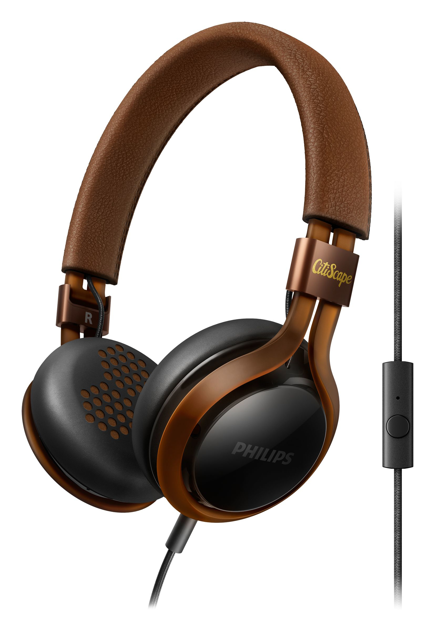 Philips CitiScape Frames SHL5705CM/00 headphones/headset Wired Head-band Black, Brown