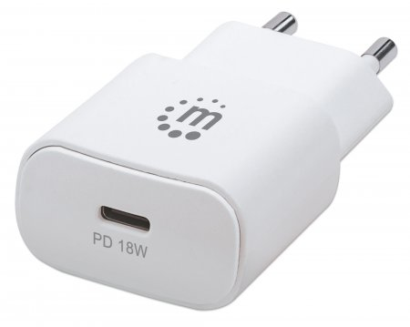 Manhattan Wall/Power Mobile Device Charger (Euro 2-pin), USB-C Port, up to – image 1