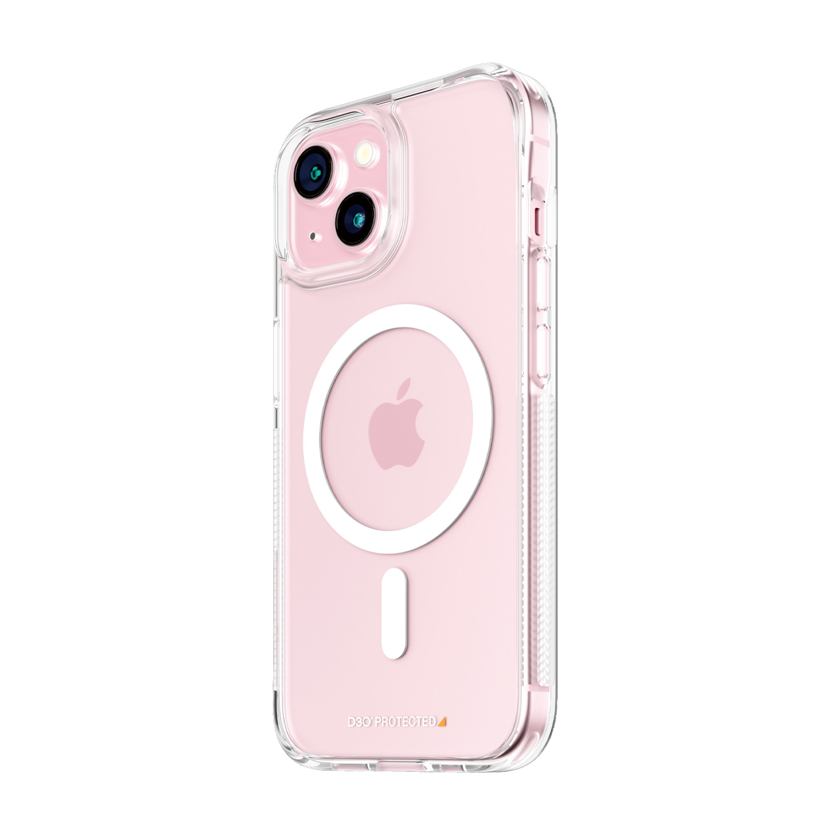 PanzerGlass® HardCase Transparent w. White MagSafe & D3O® iPhone 15