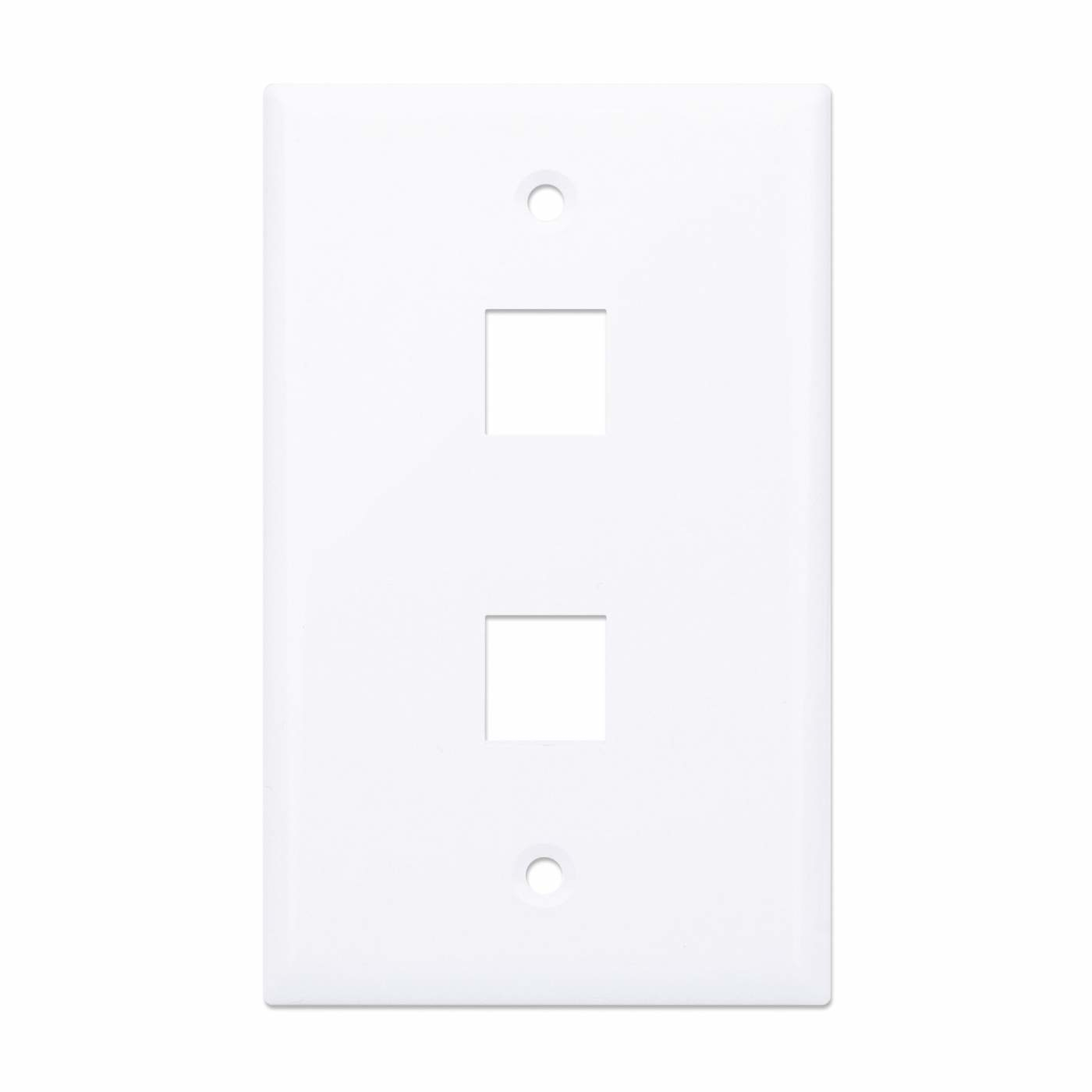 Tapa para Caja de Pared Intellinet 163293, 2 Puertos Keystone, Color Blanco
