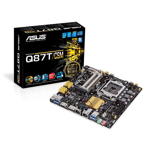 ASUS Q87T/CSM Intel® Q87 LGA 1150 (Socket H3) mini ITX